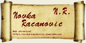 Novka Račanović vizit kartica